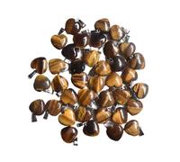 PVUVTNAHW 50 Uds. Colgantes de dijes de corazón de mezcla de piedra Natural de 16mm for fabricación de accesorios de joyería(Tiger eye stone)