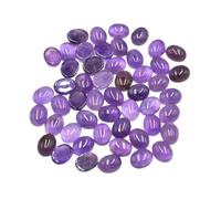 PVUVTNAHW 50 Uds. Cuentas ovaladas de amatistas de piedra Natural de 8x10mm for fabricación de joyas