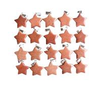 PVUVTNAHW 50 unids/lote de colgantes surtidos de piedras naturales de ágata a rayas for hacer joyería DIY(Gold sand stone)