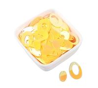 PVUVTNAHW 500 piezas de lentejuelas de PVC de 8x14 mm y 14x22 mm de forma ovalada doble dorada for pendientes grandes, accesorios de costura for bodas y manualidades.(AB Yellow)