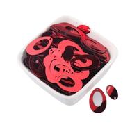 PVUVTNAHW 500 piezas de lentejuelas de PVC de 8x14 mm y 14x22 mm de forma ovalada doble dorada for pendientes grandes, accesorios de costura for bodas y manualidades.(Red)