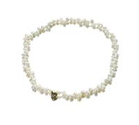 PVUVTNAHW Amor hebilla de cobre collar de perlas naturales de agua dulce diseño creativo joyería de mujer afortunada