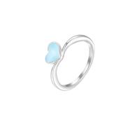 PVUVTNAHW Anillo de bodas for mujer en plata de ley 925 con larimar natural chapado en platino en forma de corazón.(10)