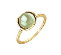 PVUVTNAHW Anillo de plata de ley 925 con topacio granate rojo natural y cuarzo rosa prehnita for mujer, chapado en oro.(Prehnite-7)