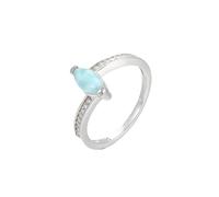 PVUVTNAHW Anillo de propuesta de plata de ley 925 con piedra natural Larimar, diseño for mujer, joyería de boda.(5)