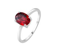 PVUVTNAHW Anillo solitario de 1,45 ct con granate, citrino, amatista, peridoto y topacio azul cielo en plata de ley 925.(Natural Garnet,7)
