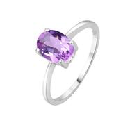 PVUVTNAHW Anillo solitario de 1,45 ct con granate, citrino, amatista, peridoto y topacio azul cielo en plata de ley 925.(Natural Amethyst,8)