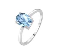 PVUVTNAHW Anillo solitario de 1,45 ct con granate, citrino, amatista, peridoto y topacio azul cielo en plata de ley 925.(Sky Blue Topaz,8)