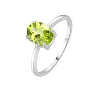 PVUVTNAHW Anillo solitario de 1,45 ct con granate, citrino, amatista, peridoto y topacio azul cielo en plata de ley 925.(Natural Peridot,6)