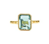 PVUVTNAHW Anillos ajustables de amatista verde en plata de ley 925, joyería de estilo sencillo for mujer.