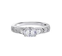 PVUVTNAHW Anillos de boda de moissanita de color D de 5 x 7 mm for mujer, plata de ley 925 chapada en oro, joyería for fiesta de compromiso(5)