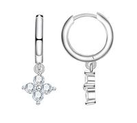 PVUVTNAHW Aros de moissanita de 3 mm for mujer, pendientes Huggies de plata de ley 925 con diamantes creados en laboratorio.
