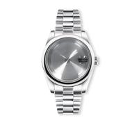 PVUVTNAHW Caja de reloj de 36 mm/40 mm compatible con NH34 NH35 NH36 ETA2824 Movimiento zafiro borde redondo impermeable correa de pulsera presidencial, B con ventana de fecha, 36mm case