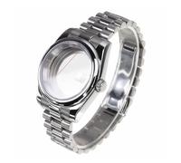 PVUVTNAHW Caja de Reloj de Acero 316l con Cristal de Zafiro de 36mm y 39mm y Correa President Compatible con Movimiento automático Nh35a Nh36 Nh34(4,36mm)