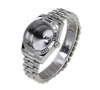 PVUVTNAHW Caja de Reloj de Acero 316l con Cristal de Zafiro de 36mm y 39mm y Correa President Compatible con Nh35a Nh36 Nh34, Movimiento automático Mod(3,36mm)