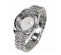 PVUVTNAHW Caja de Reloj de Acero 316l con Cristal de Zafiro de 36mm y 39mm y Correa President Compatible con Nh35a Nh36 Nh34, Movimiento automático Mod(4,39mm)