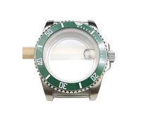 PVUVTNAHW Caja de reloj for hombre de 40 mm, accesorios de relojes de cristal de zafiro, caja de acero Compatible con movimiento NH35/NH36, piezas de reparación trasera de caja transparente(NO.20,Sapp