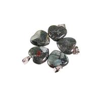 PVUVTNAHW Colgante de cuarzo y cristal de piedra de sangre de dragón Natural de 20mm, colgante de corazón de amor for collar, fabricación de joyas(25pcs)