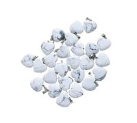 PVUVTNAHW Colgantes de cuentas de howlita blanca de piedra Natural de 20mm, dijes for fabricación de joyería artesanal, accesorios de moda DIY(100pcs)