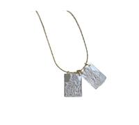 PVUVTNAHW Collar escapulario de la Virgen María de Jesús, joyería religiosa de acero inoxidable, colgante de concha de perla Natural for el cuello(Gold)