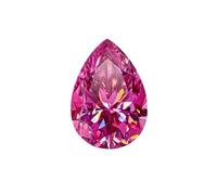 PVUVTNAHW Moissanita rosa con corte de pera, piedra preciosa creada en laboratorio for anillos, collares y pendientes. Materiales principales.(7x11mm-3.0ct)