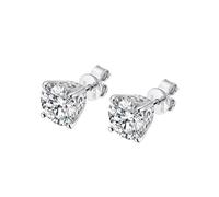 PVUVTNAHW Pendientes de moissanita de 2 quilates y 8 mm en color D de plata de ley 925 for mujer, brillantes joyas de boda.(WHITE)