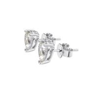 PVUVTNAHW Pendientes de plata de ley 925 con forma de pera y moissanita auténtica, de oro blanco, for fiesta.(Zircon Silver)
