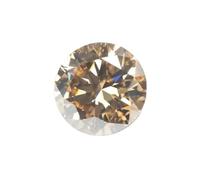 PVUVTNAHW Piedra moissanita champán natural de corte redondo, dijes, piedras preciosas, bricolaje, anillo, collar, pendientes, materiales principales(5.0mm-0.5ct)