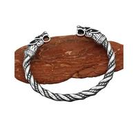 PVUVTNAHW Pulseras de puño Vintage for Hombre, Brazalete de dragón Chapado en Oro nórdico Vikingo nórdico de Acero Inoxidable, Pulseras de Vikingos, Brazaletes de joyería(CB062)