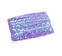 PVUVTNAHW Rollo de 25 m de encaje de lentejuelas de 15 mm for ribetes de tela de encaje con cuentas, cintas decorativas for coser y adornar prendas.(Purple)