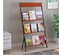 PVYGDXYI Revistero de pie con 3 bolsillos, expositor de folletos y almacenamiento de periódicos, revistas y libros, instalación conveniente adecuado para zonas de recepción (rojo, 124 cm)