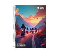 PW Cuaderno de notas en espiral de alta calidad, papel liso para escribir y preparar exámenes, cuaderno individual (sujeto en espiral sin rayas)