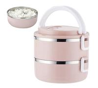 PW TOOLS Box, Acero Inoxidable, Contenedor Alimentos Térmico Portátil 1400 Ml, Caja Apilable 2 Capas, para Hogar, Oficina, Escuela, Picnic