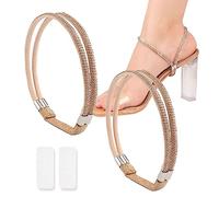 PW TOOLS Correas para Tacones Altos, Correas Elásticas para Zapatos de Tacones Altos, Correas para Zapatos de Mujer de Cristal Brillante para Sujetar Tacones Altos Sueltos