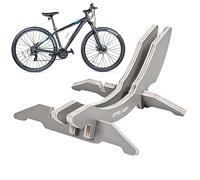 PW TOOLS Soporte para Montaje en Suelo - Portabicicletas Madera Ajustable Independiente para estacionamiento Bicicletas Individuales | Estante Organizador Bicicletas