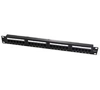 PW WP WPC-PAN-6U-24 1U Panel de parcheo - Bahía de Entrada (UTP, RJ-45, Cat6, Negro, 1U)