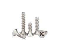 PW846 M1 M1.2 M1.4 To M4 Micro Small 304 Stainless Steel Cross Countersunk Head Flat End Top Self-tapping Wood Screw(8mm,50pcs M2)