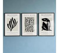 PWAAHDC Juego de 3 Cuadros Decoración de Pared Salón y Dormitorio - Carteles Decoración de Pared Matisse Beige Sin Marco, Pósters y Artes Decorativas, Lienzo de Pared A4 (21x30 cm)