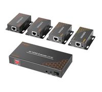 PWAY 4K HDMI Extensor Divisor Splitter 1x4 sobre Cat5e/6/7, 131ft PoC IR Loop out