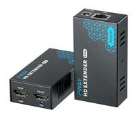 PWAY Extensor HDMI de 500 pies sobre un Solo Cat5e/6, uno a Varios monitores Gigabit por Ethernet Switch, Full HD 1080P a 60Hz Video extendido