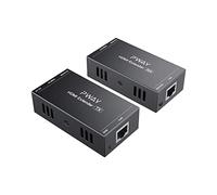 PWAY PW-HT202P(POC) HDMI Extender Extensor 165ft/50m Sin Comprimir Solo Cat6 Transmision Sobre Soporte De Full HD 1080P 3D EDID uno Power Supply (UTP+RJ45+Transmisor+Receptor)