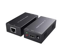 PWAYTEK Extensión HDMI 1080p @ 60Hz, 3D, por Single Cat5e/Cat6/Cat 7 Cable Full HD Transferencia sin comprimir hasta 50 m, compatible con EDID y POC (transmisor y receptor)
