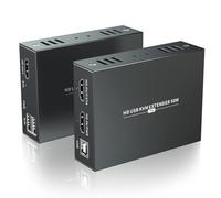 PWAYTEK Extensor HDMI KVM USB para control remoto de mouse y teclado de señales 1080P de más de 50 m Cat5 Cat6 Cat5e Cat7 Cable Ethernet