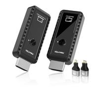 PWAYTEK Transmisor y Receptor HDMI inalámbrico con decodificación 4K, Salida 1080P, Alcance de 164 pies, Doble Banda 2.4G/5G; para PC, portátiles, TV y proyectores; Plug & Play (Negro)