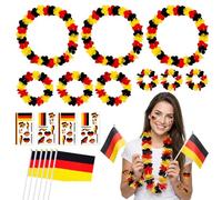 PWCTNT 22 piezas de artículos para fans de Alemania, artículos para fans de la Copa del Mundo 2026, con guirnaldas de Alemania, banderas y pegatinas, artículos para fans del Mundial de fútbol para
