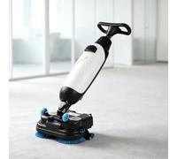 PweKzxt Fregadora De Suelos AutomáTica De 17", Fregadora De Suelos Comercial PortáTil De 17", Fregadora De Suelos EléCtrica Comercial, Pulidora De Azulejos, para Suelos De Madera, Azulejos White