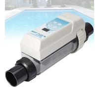 PweKzxt Generador De Cloro Salino, Clorador De Piscina, Celda De Sal para Generador De Piscina, FuncióN De Limpieza AutomáTica, Clorador para Piscina Enterrada 100cubePool