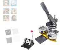 PweKzxt MáQuina para Hacer Botones MagnéTicos para Refrigerador, Kit para Hacer Botones MagnéTicos Cuadrados, MáQuina para Hacer Imanes con Fotos, para Botones con Foto Badges-300pcsMaterial