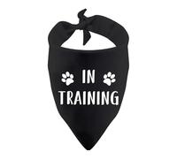 PWHAOO 1 bandana de entrenamiento para perros Anxious Dog Reactive Pet B andana Yellow Pet Bandana (en entrenamiento negro)