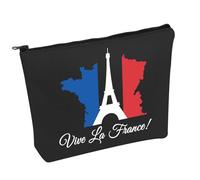 PWHAOO Funny France - Bolsa de cosméticos Vive La France, bolsa de cosméticos de París, Francia, regalo de viaje a Francia, Vive La France B
